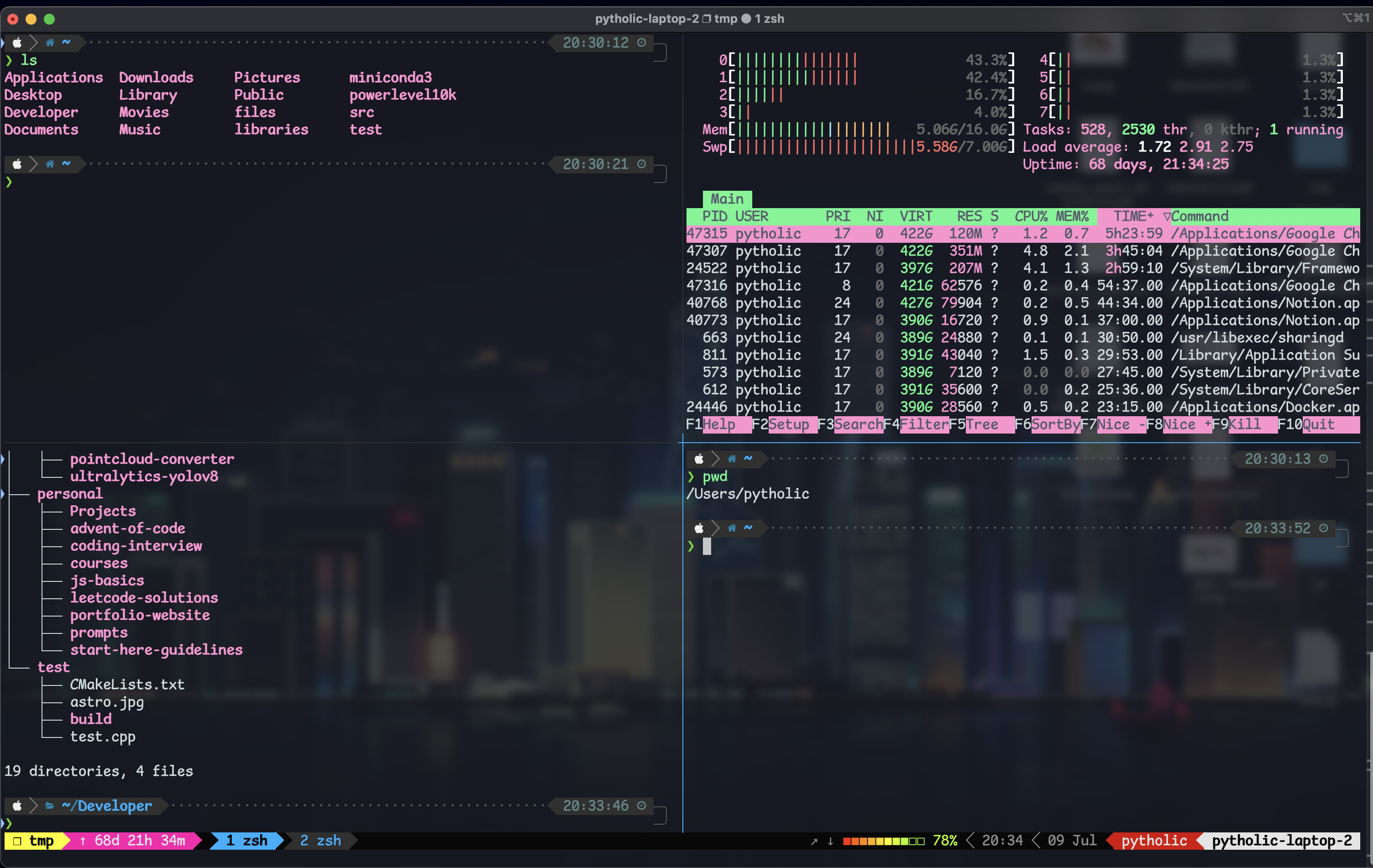 Terminal setup